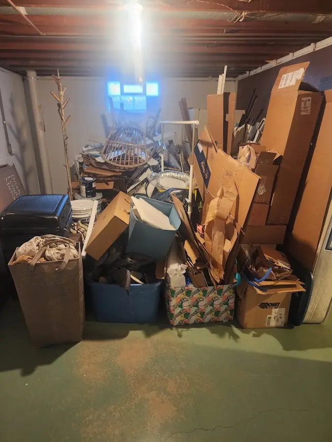 Roll-off dumpster container at job site for Yard Waste Dumpster Rental in Manasquan